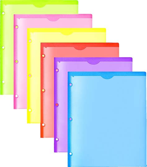 Amazon.com : WOT I Heavy Duty Plastic Folders with Pockets and Pron.